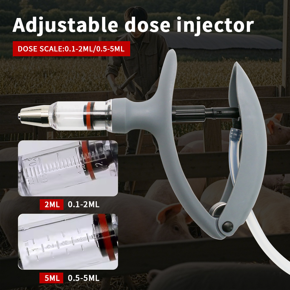 Veterinary Syringe Gun - 1 Buah 2Ml/5Ml Jarum Suntik Terus