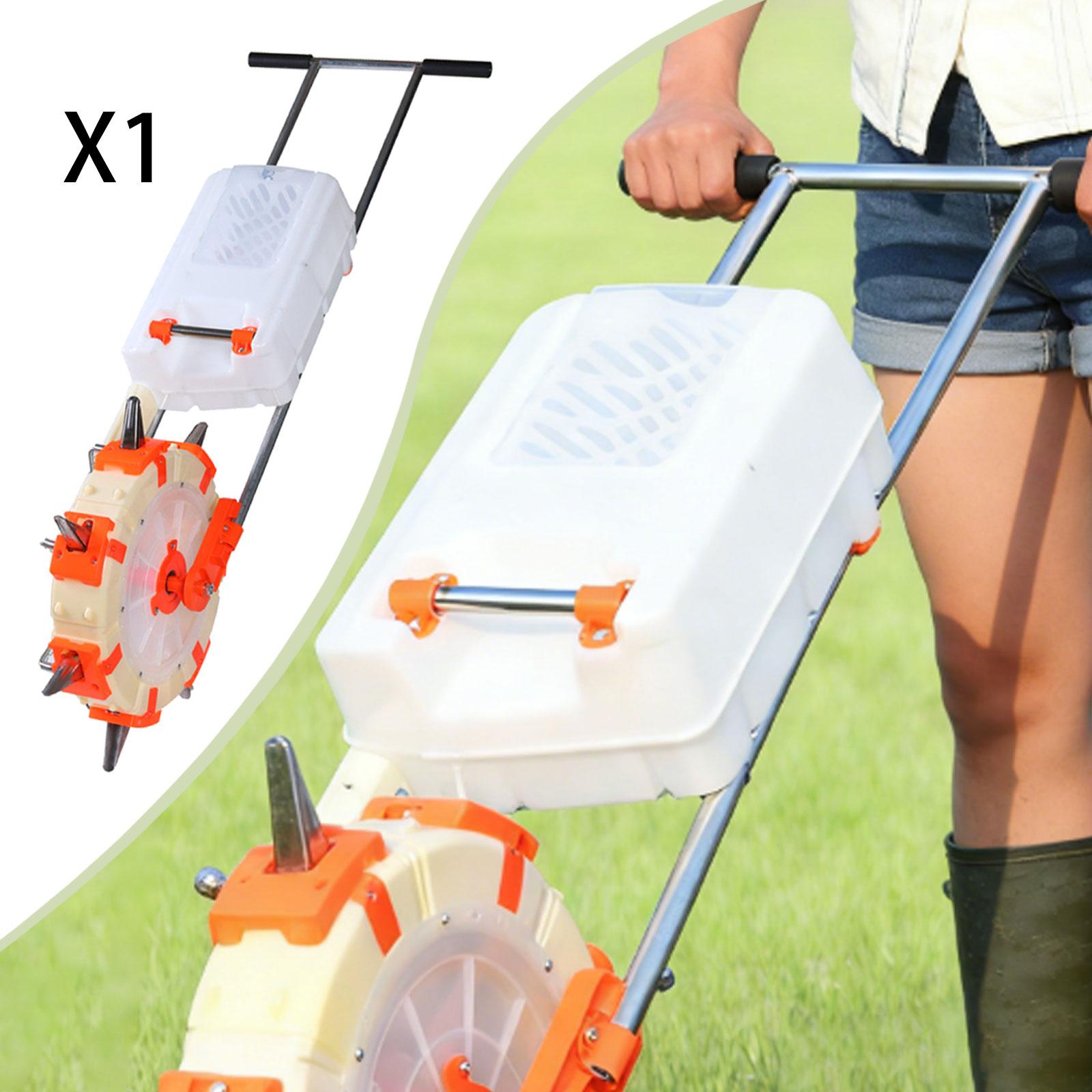 Manual Seeder Hand - Alat Penanam Pupuk Dorong Manual, Penanam