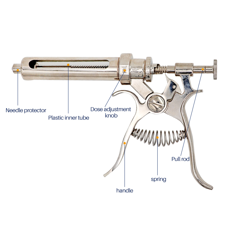 Jarum suntik hewan kambing sap - Veterinary Syringe Gun ulasan dan harga