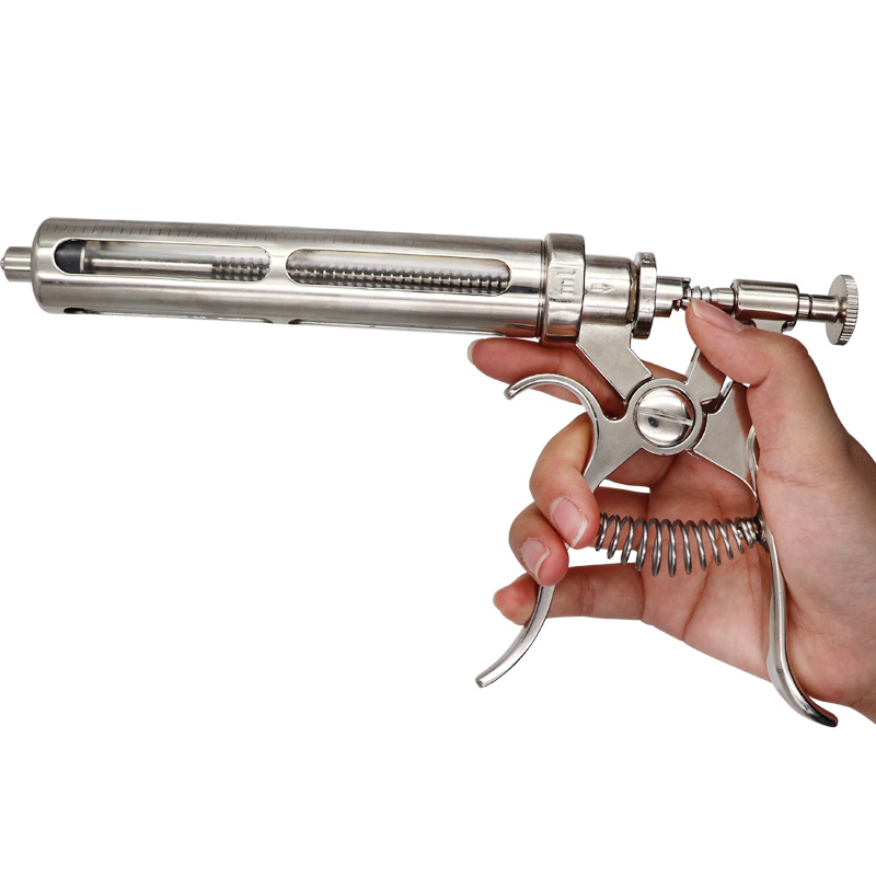 Jarum suntik hewan kambing sap - Veterinary Syringe Gun ulasan dan harga