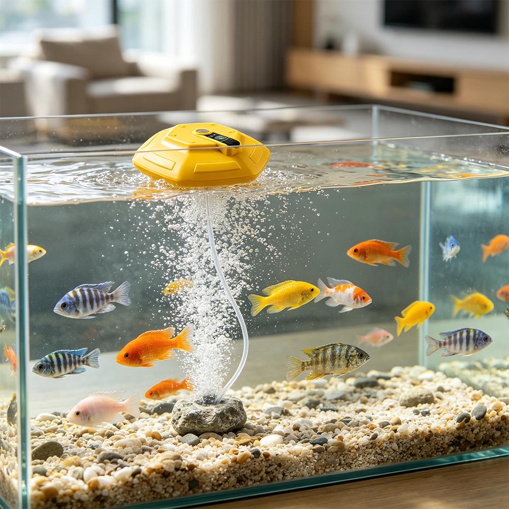 Pompa Oksigen Akuarium Nirkabe - Fish Pond Aerator ulasan dan harga