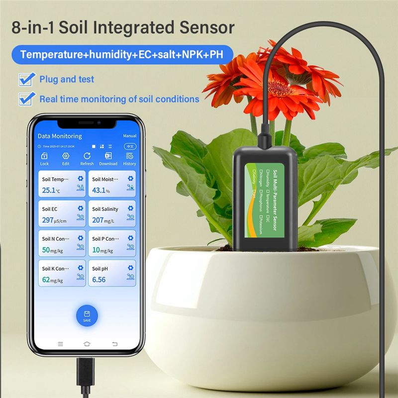 Sensor Tanah AEE6-8In Satu Pak - Precision Farming Smart Agriculture ulasan dan harga