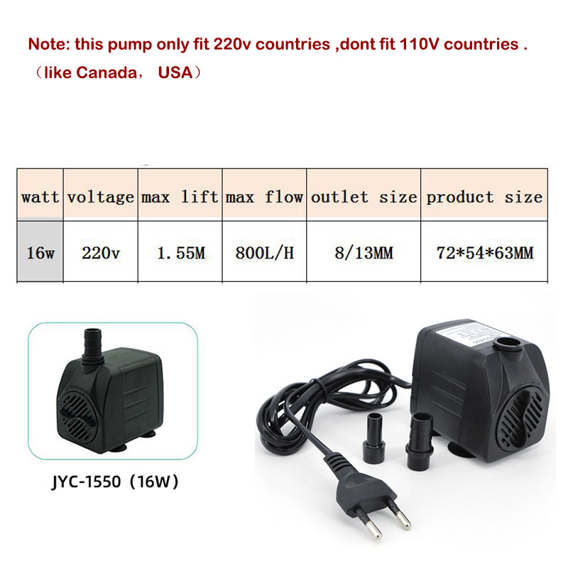 AC 220V 16W 25W Pompa Air Subm - Fish Pond Aerator ulasan dan harga