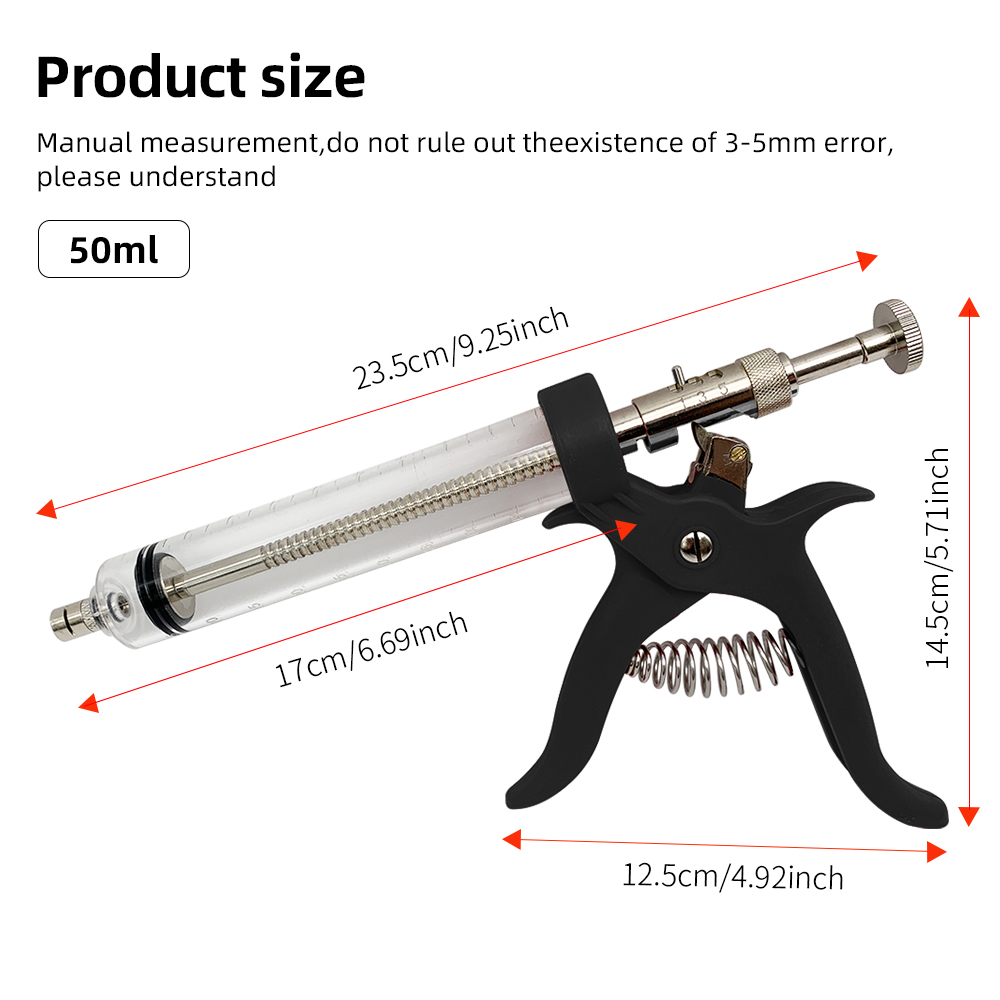 1 buah hewan 50ml jarum suntik - Veterinary Syringe Gun ulasan dan harga